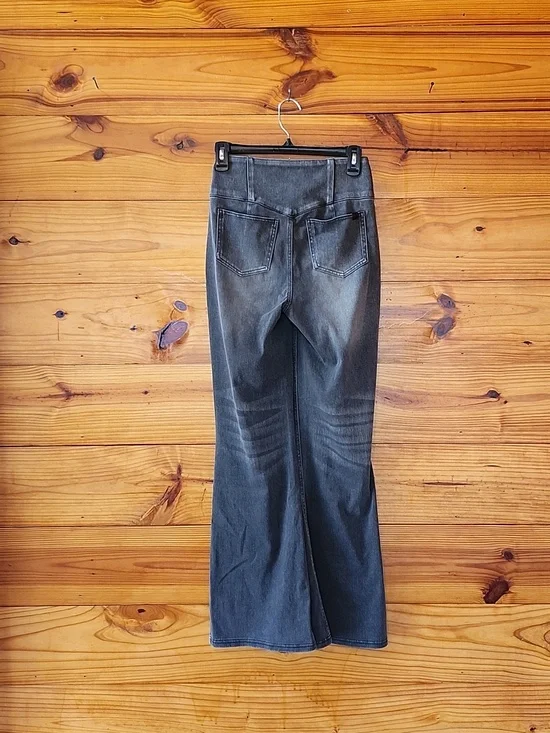Halara NWT Flex Gray Denim Pull-on Flare Jeans XS - Picture 4 of 5